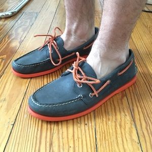 Navy/Orange Sperry Top-Siders